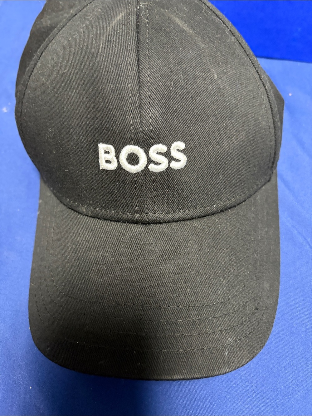 Boss Black Cap with White Embroidered Logo